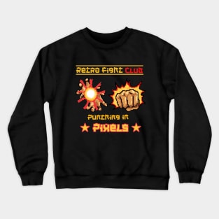 Retro Fight Club Punching in Pixels, Gaming Crewneck Sweatshirt